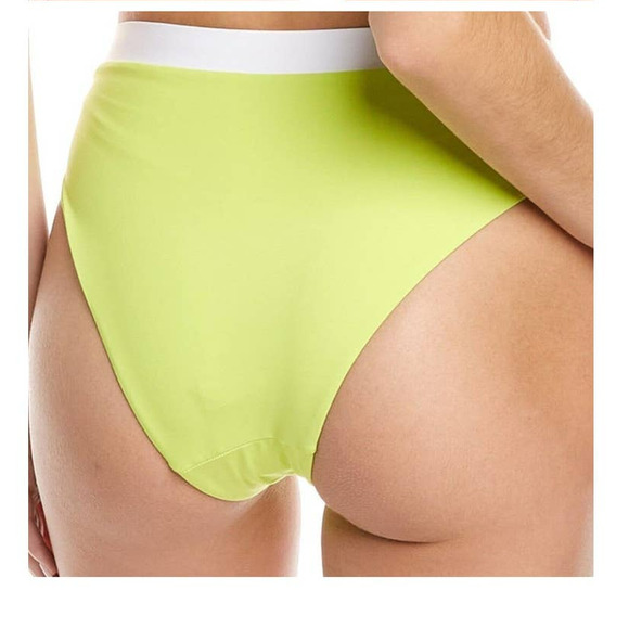 Andie Swim The Banded Cheeky Bottom in Neon Lemon Size Medium NWT - Picture 2 of 9